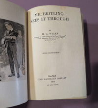 Load image into Gallery viewer, Mr. Britling Sees It Through by H.G. Wells Hardcover Book
