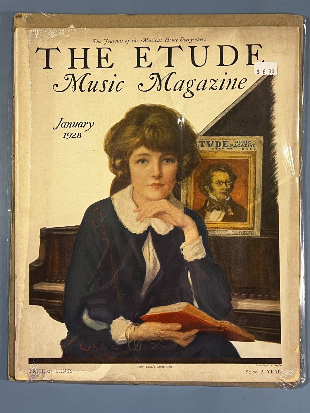 The Etude Music Magazine January 1928 - New Year's Ambitions Snyder Cover