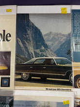 Load image into Gallery viewer, Lot of 10 Vintage Chevrolet &amp; GM Car Magazine Advertisements 1950s 1960s
