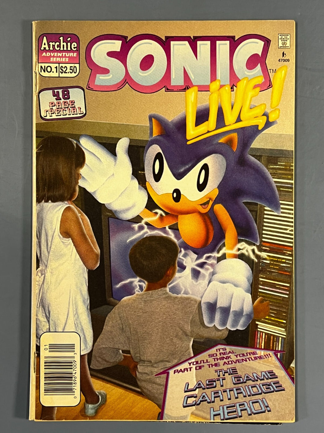 Archie Adventure Series Sonic Live! #1 Comic Book (1997) CPV Rare