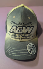 Load image into Gallery viewer, A&amp;W Allen &amp; Wright Root Beer Embroidered Hoko Cap Hat Green Yellow Ombre
