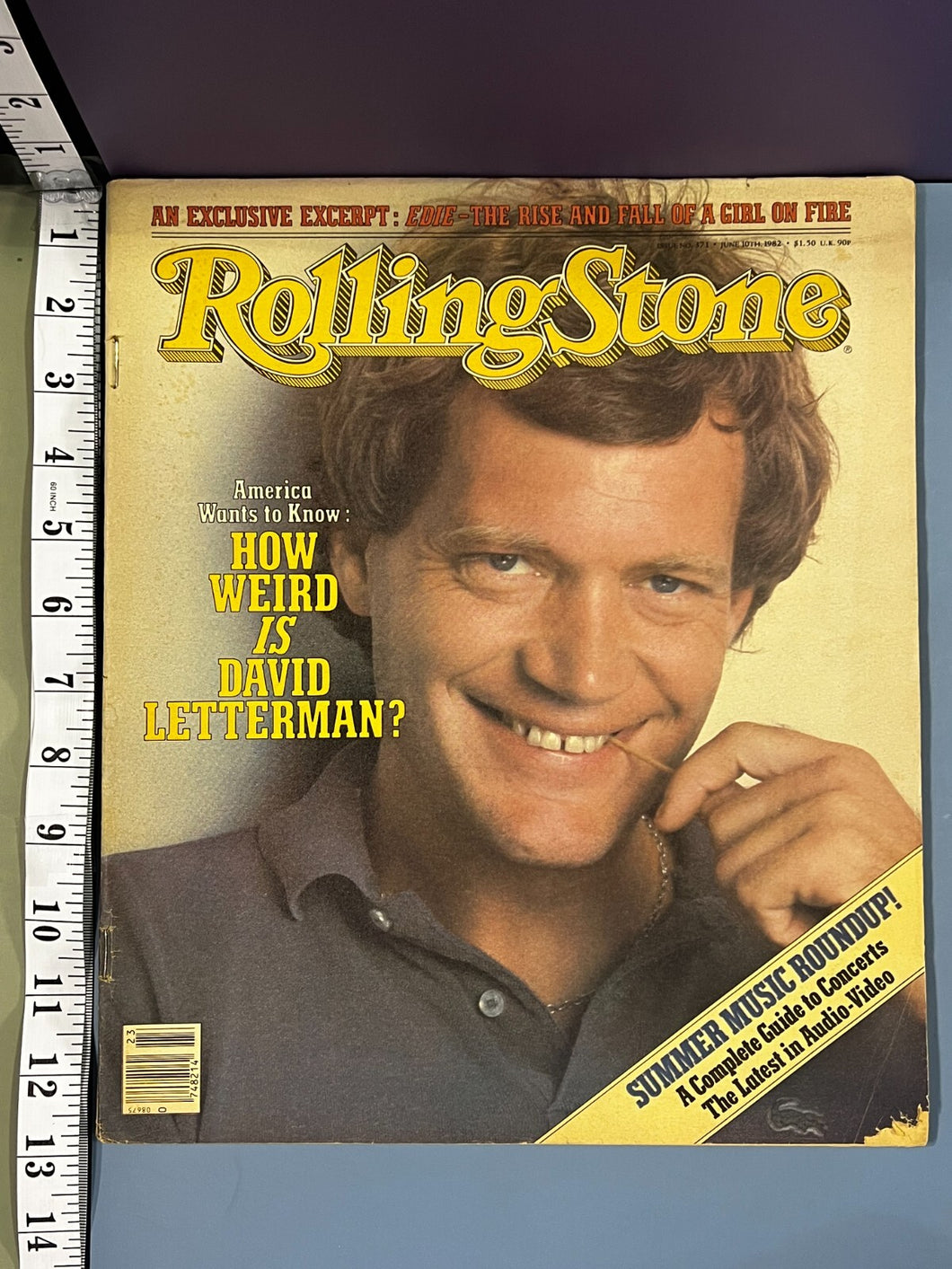 Rolling Stone Magazine June 10 1982 David Letterman How Weird Is He Edie