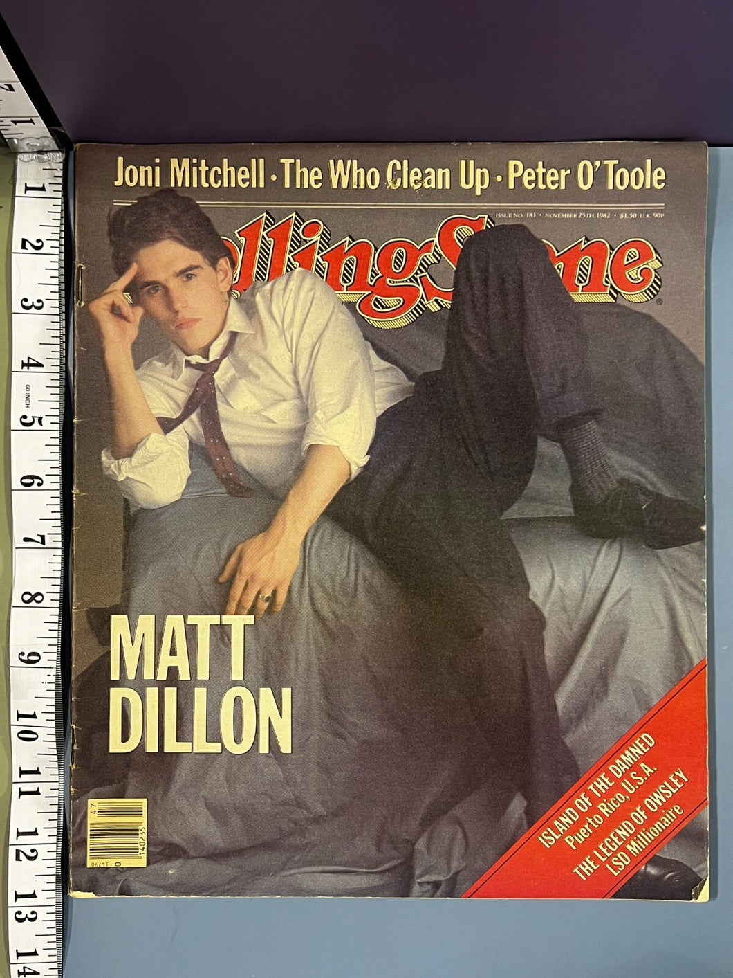 Rolling Stone Magazine Issue #383 Matt Dillon Cover November 25, 1982