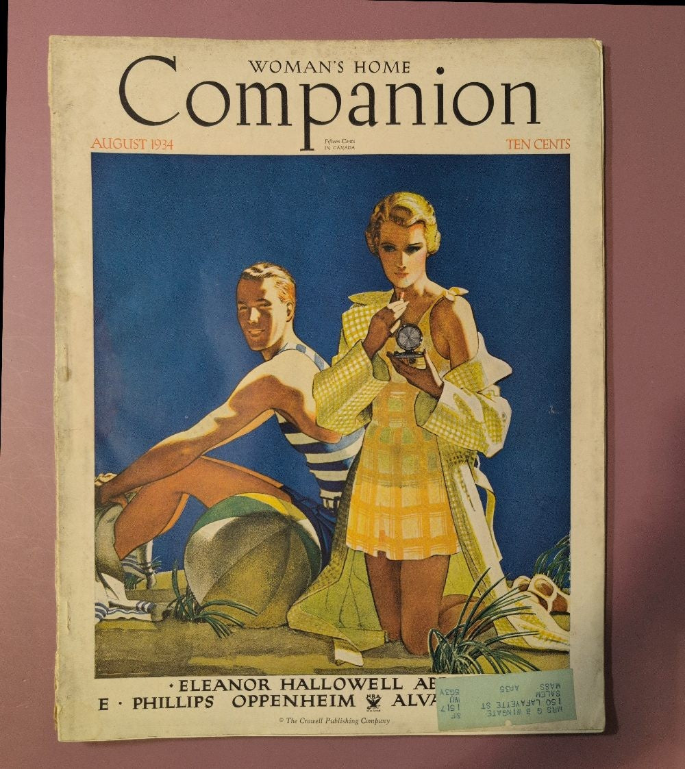 Woman's Home Companion Magazine August 1934 - Edwin A. Georgi Cover
