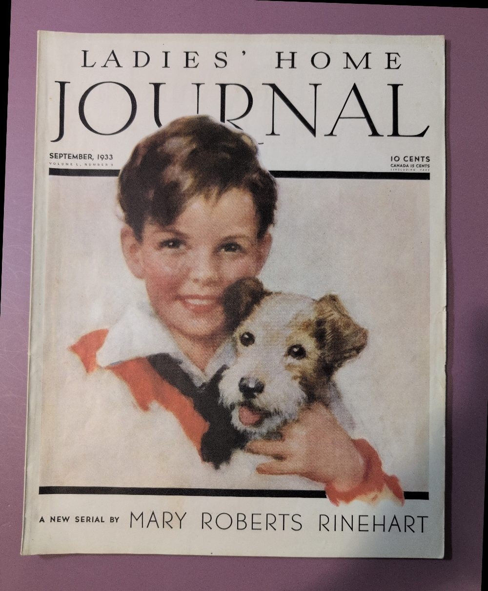 Ladies' Home Journal Magazine September 1933 Vol L No 9 Mary Roberts Rinehart