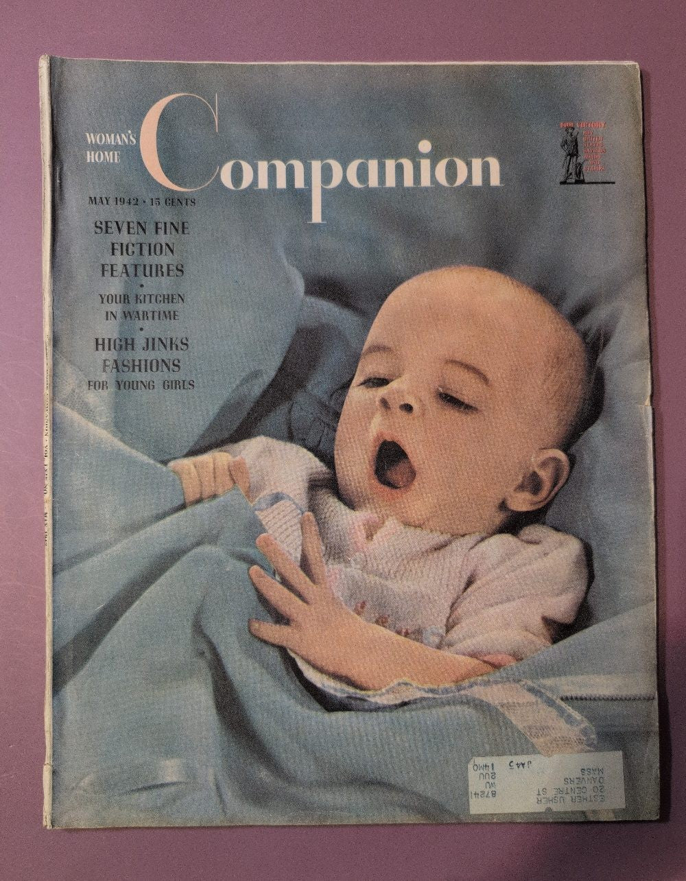Woman's Home Companion Magazine May 1942 - Yawning Baby Cover