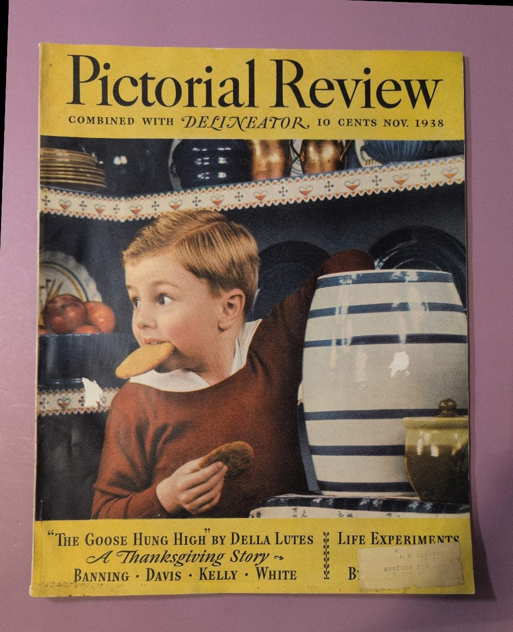 Pictorial Review Combined with Delineator Magazine November 1938 Thanksgiving