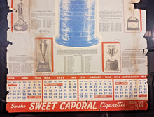 Load image into Gallery viewer, 1952-53 Montreal Canadiens World&#39;s Champions Sweet Caporal Hockey Calendar Page

