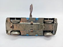 Load image into Gallery viewer, 1940-50s Blue Car lithographed car tin toy with clockwork &amp; Key, Made in Britain
