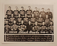 Load image into Gallery viewer, 1940-41 Chicago Black Hawks Nestor Johnson Skate Hockey Team Photo
