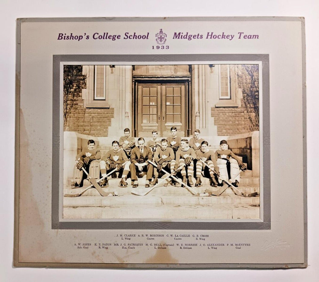1933 Bishop's College School Midgets Hockey Team Photo