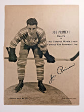 Load image into Gallery viewer, 1930&#39;s Joe Primeau Front Cover Imperial Series No. 370 Alexandra Studio Hockey
