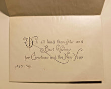 Load image into Gallery viewer, 1935-36 Chicago Black Hawks Hockey Christmas Card w/ Howie Morenz, Karakas
