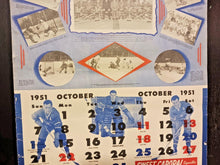 Load image into Gallery viewer, 1951-52 Montreal Canadiens Forum Sweet Caporal Hockey Calendar Complete
