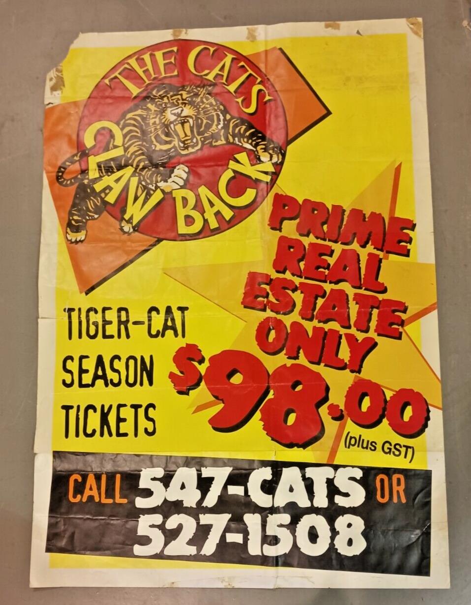 1990's Hamilton Tiger-Cat KFL Oversize Poster