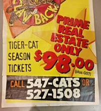 Load image into Gallery viewer, 1990&#39;s Hamilton Tiger-Cat KFL Oversize Poster
