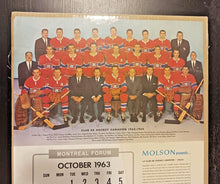 Load image into Gallery viewer, 1963-64 Montreal Canadiens Hockey Forum Calendar Complete
