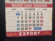 Load image into Gallery viewer, 1950-51 Export Maple Leaf Gardens Calendar
