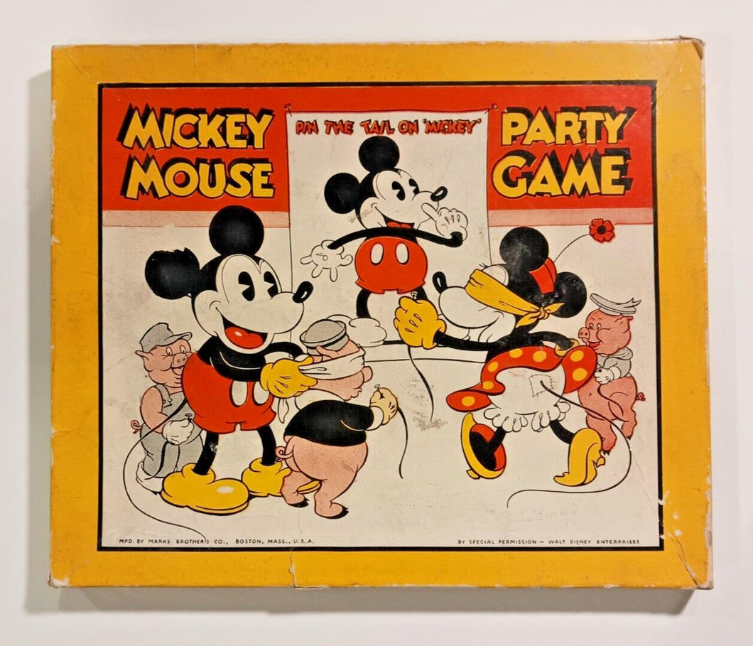 Mickey Mouse Party Game Pin The Tail On 