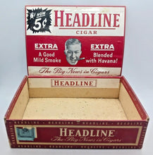 Load image into Gallery viewer, Headline Mild The Big News in Cigars, Factory No. 17, Virginia 50 Cigar Box
