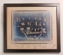 Load image into Gallery viewer, 1915-16 St. Michael&#39;s Hockey Club, Cobourg Ontario Real Team Photo w/ wood frame
