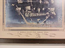 Load image into Gallery viewer, 1915-16 St. Michael&#39;s Hockey Club, Cobourg Ontario Real Team Photo w/ wood frame
