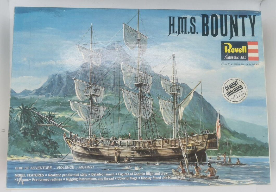 H-326:400  Revell British H.M.S Warship Bounty 1/110 Scale Plastic Model RARE