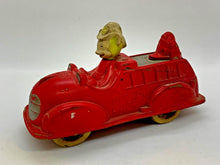 Load image into Gallery viewer, Toy Rubber Disney Mickey Mouse Fire Dept. Ladder Truck
