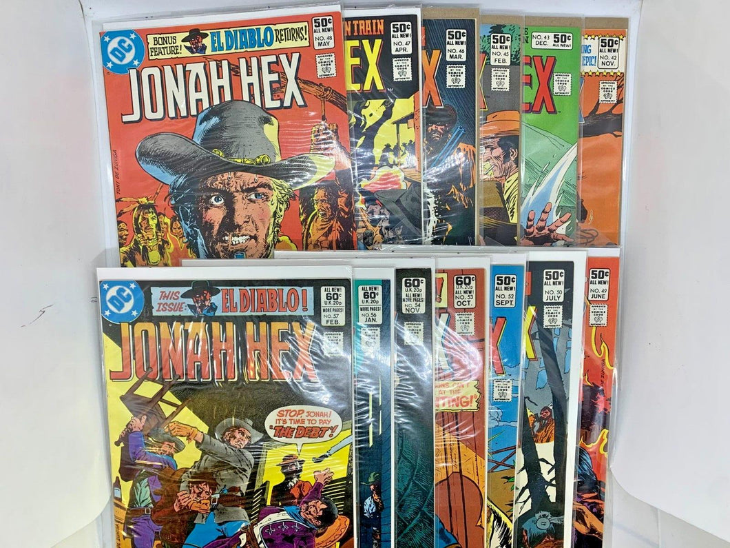 1980 Jonah Hex Comics - #42, 43, 45, 46, 47, 48, 49, 50, 52, 53, 54, 56, 57