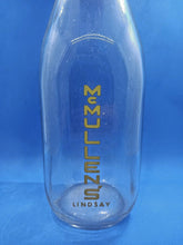 Load image into Gallery viewer, Vintage McMullen&#39;s Lindsay Dairy Milk Glass Bottle
