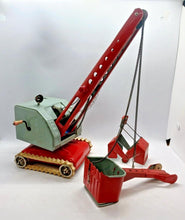 Load image into Gallery viewer, Vintage Tin Toy Crawler Crane MFZ Made in US Zone Germany
