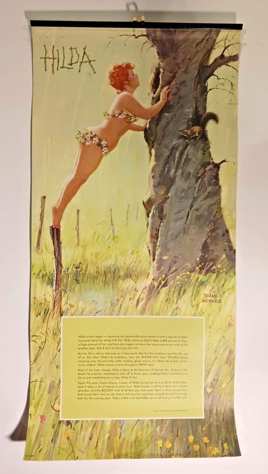 BRYERS 'HILDA' 1968 PINUP CALENDAR - 19 1/4