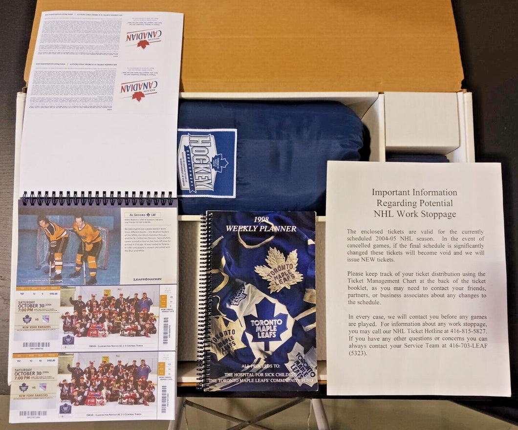 2004-05 Toronto Maple Leafs Lockout Season Tickets Care Box