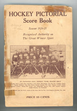 Load image into Gallery viewer, Hockey Pictorial Score Book Season 1926-27 St Pats / Toronto Maple Leaf Program
