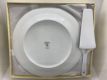 Load image into Gallery viewer, Casa Elite Juno - Adeline Fine Porcelain Cake Plate &amp; Server Knife
