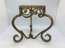 Load image into Gallery viewer, Vintage - Candle Holder Glass Vase, with Wrought Iron Stand
