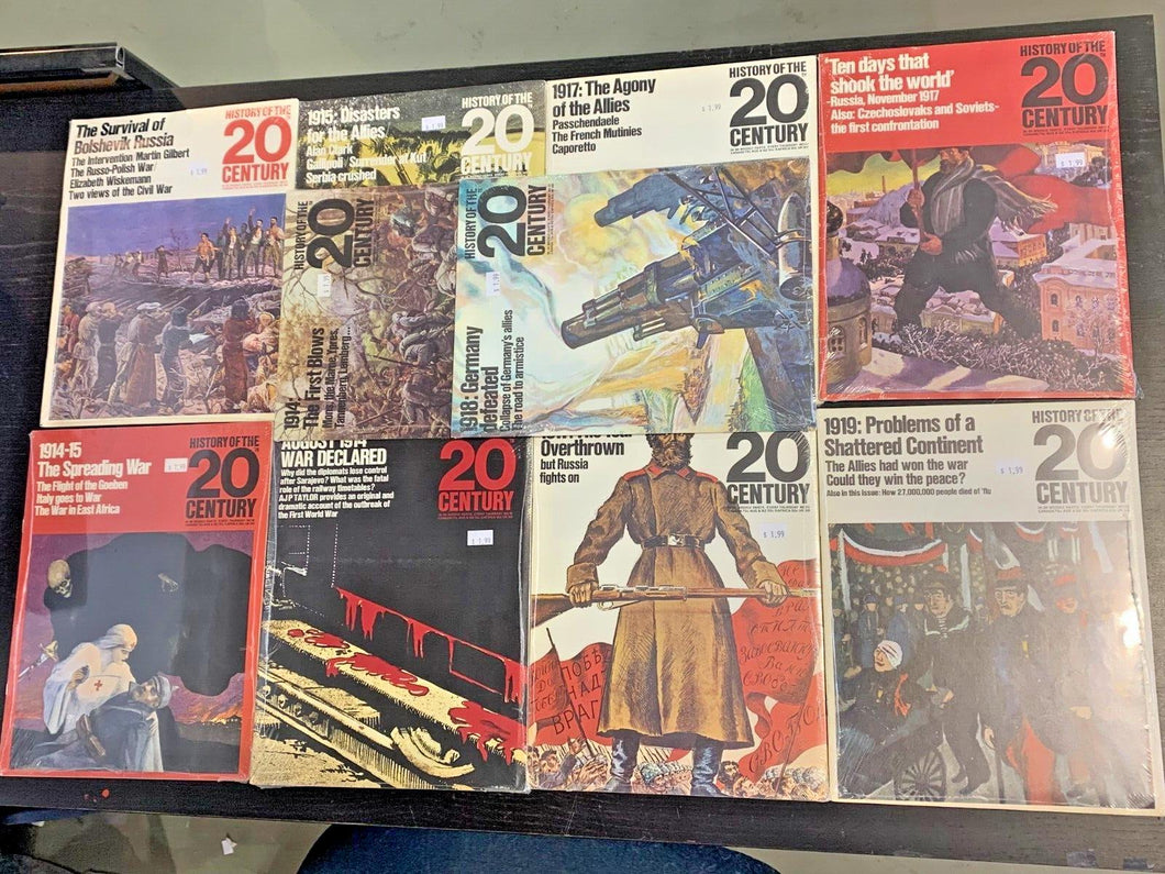 Lot of 10 - 'History of the 20th Century' Scrapbook Magazines
