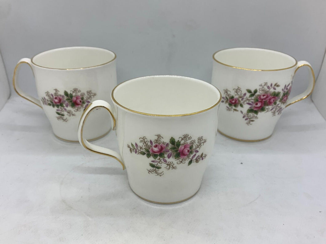 Set of 3 - Royal Albert - Bone China Tea Cups, Lavender Rose