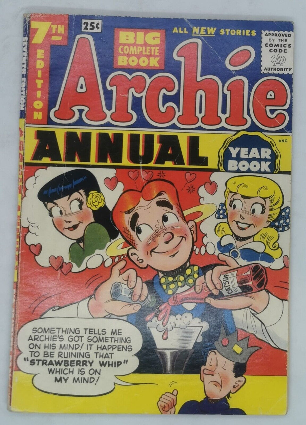 1955-1956 Edition Archie Annual Year Book #7, Archie Comic, VG 4.0