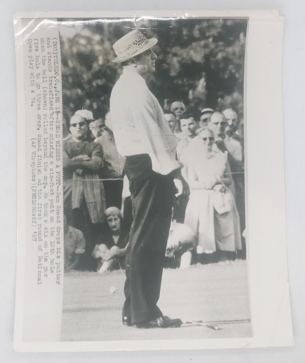 1957 Sam Snead Golf AP Wirephoto 8