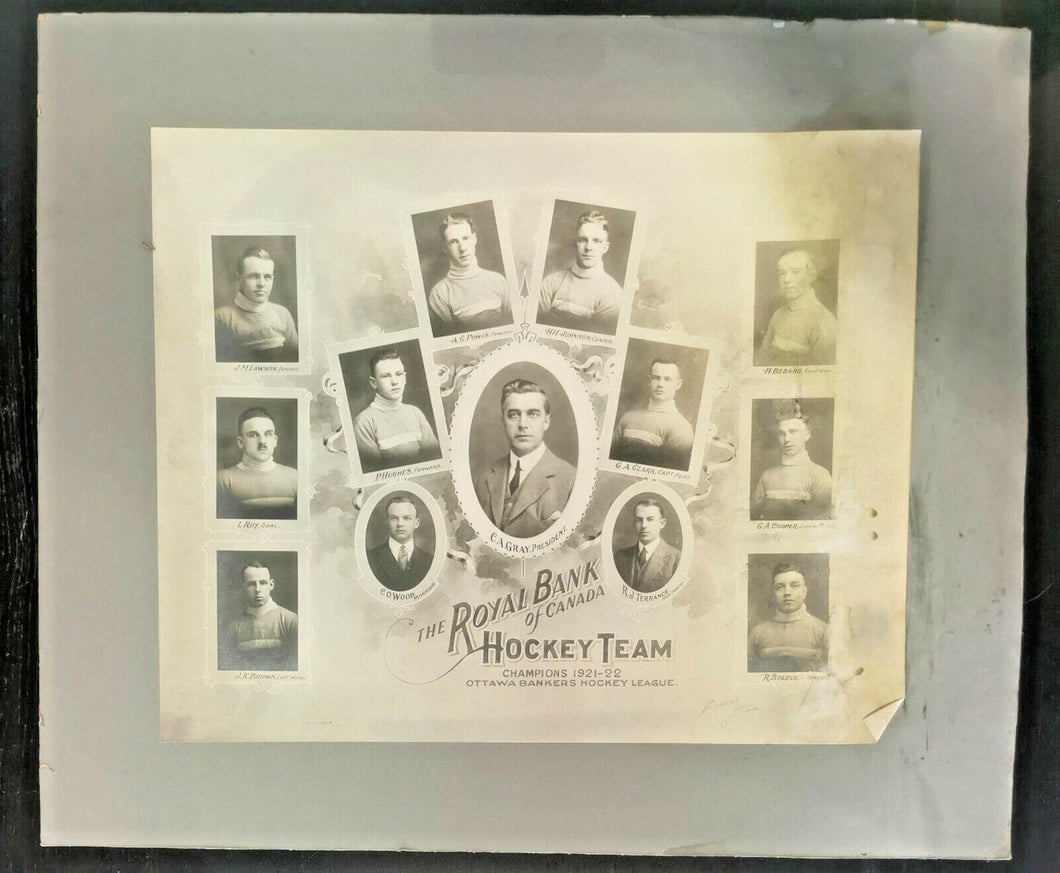 1921-1922 The Royal Bank Of Canada Hockey Team Champions Portrait