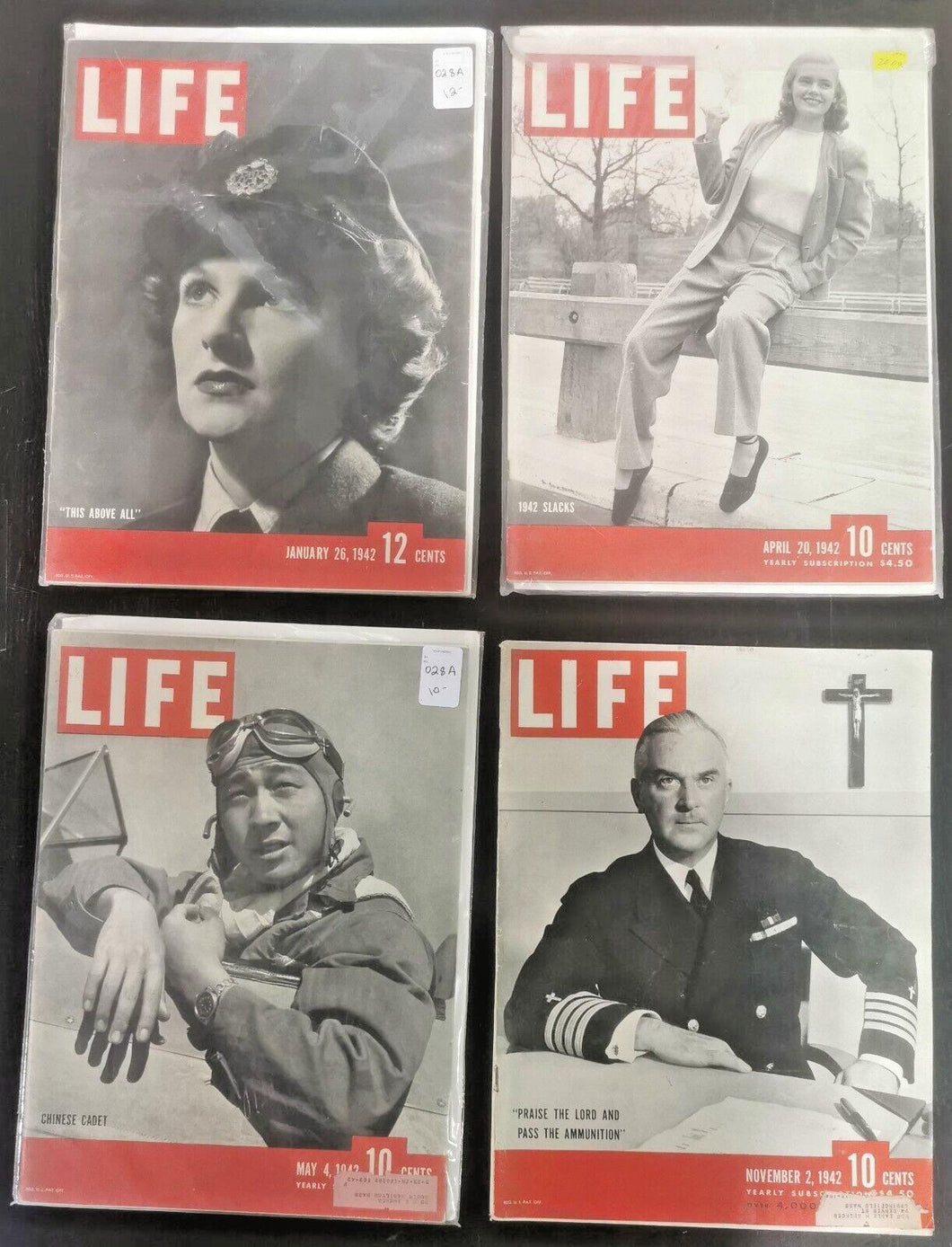 Life Magazines Lot Issued 1942 Jan 26, April 20, May 4, Nov 2