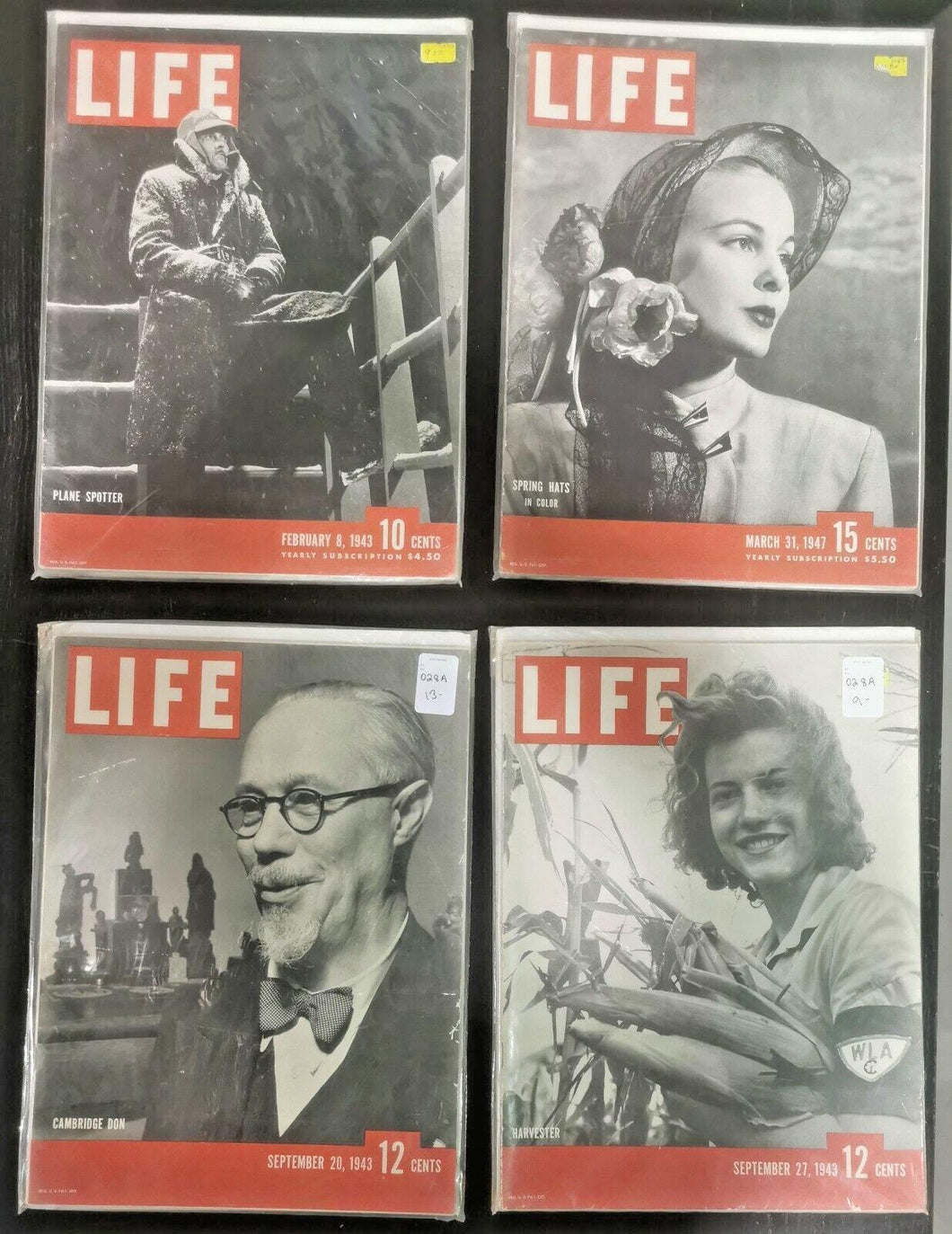Life Magazines Lot Issued 1943 Feb 8, March 31, Sept 20, Sept 27