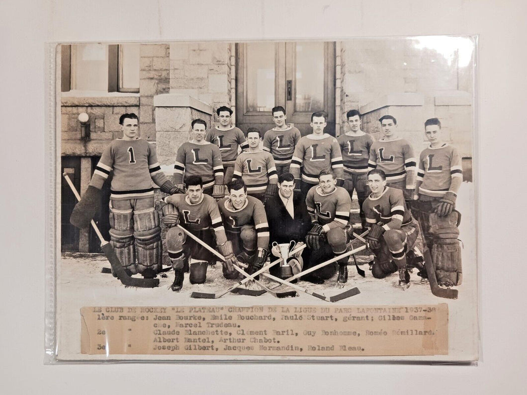 1937-38 Butch Bouchard Verdun Maple Leafs Quebec League QSHL, QJHL 9 1/2