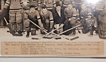 Load image into Gallery viewer, 1937-38 Butch Bouchard Verdun Maple Leafs Quebec League QSHL, QJHL 9 1/2&quot; x 7&quot;
