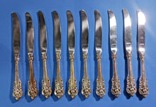 Load image into Gallery viewer, Wallace Grand Baroque Sterling Silver 9 3/4&quot; Dinner Knife Lot of 10
