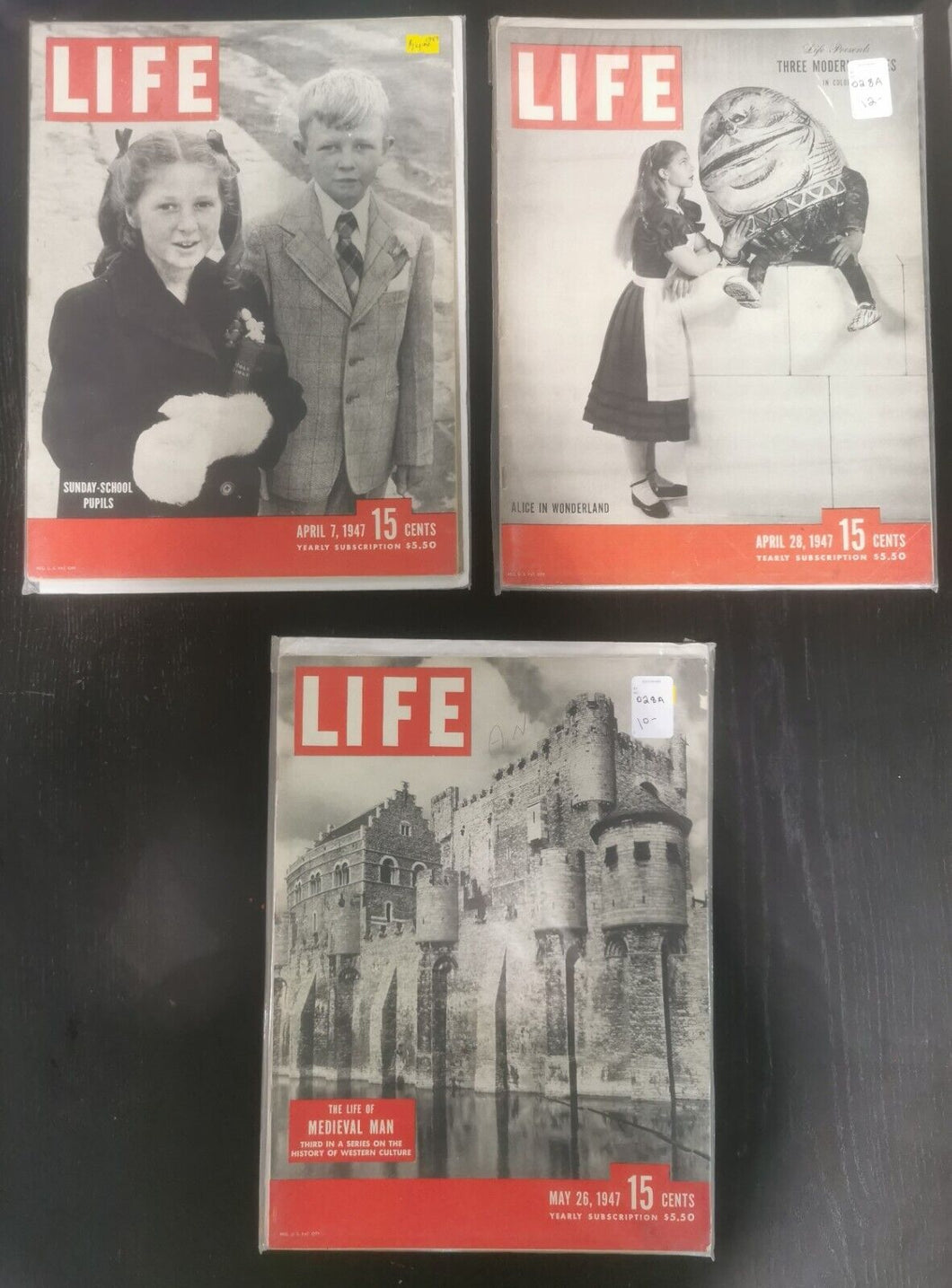Life Magazines Lot Issued 1947 April 7, April 28, May 26