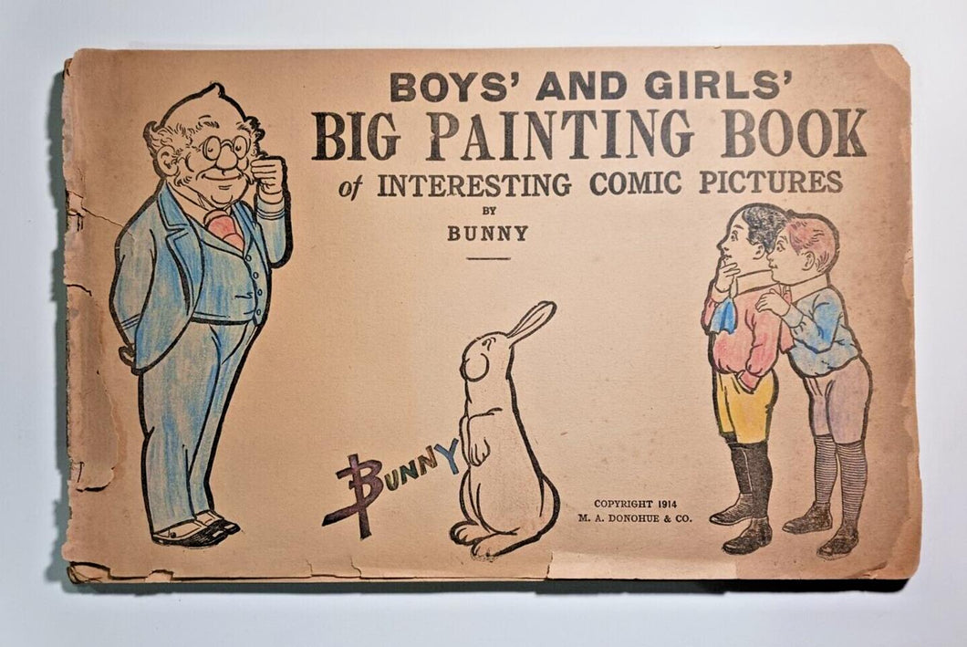 1914 Foxy Grandpa Boys' And Girls' Big Painting Book of Interesting Comic