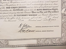 Load image into Gallery viewer, Imperial Grand Black Chapter of the British Commonwealth Certificate No. 96
