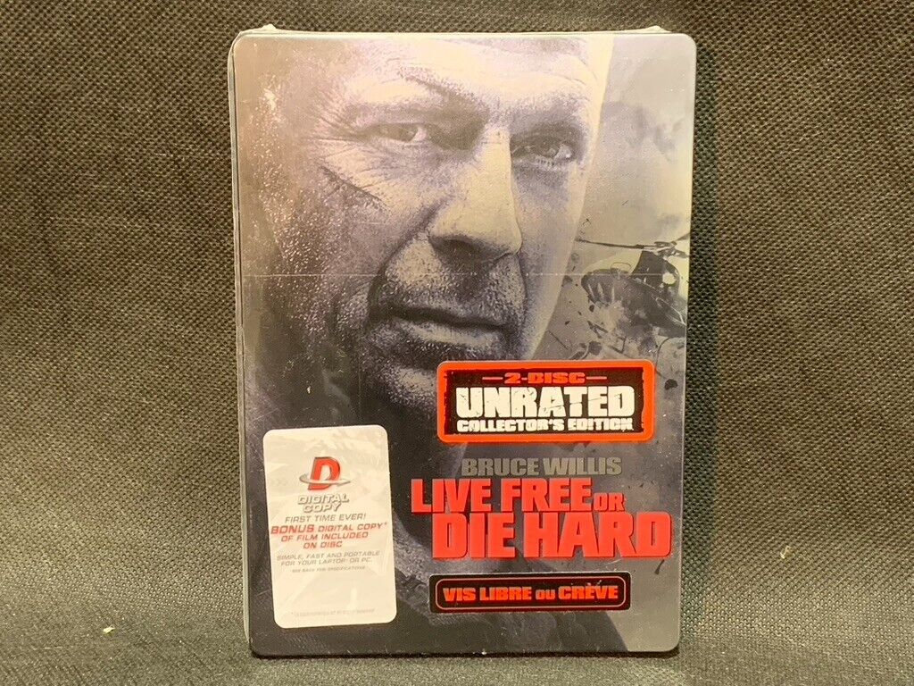 Live Free or Die Hard (2-Disc Steelbook DVD) Sealed.